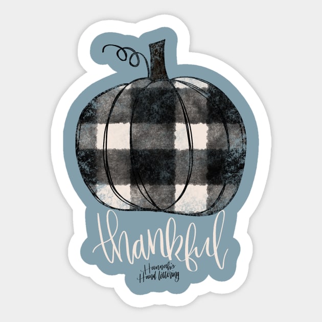 Buffalo Plaid Pumpkin Sticker by Hannah’s Hand Lettering